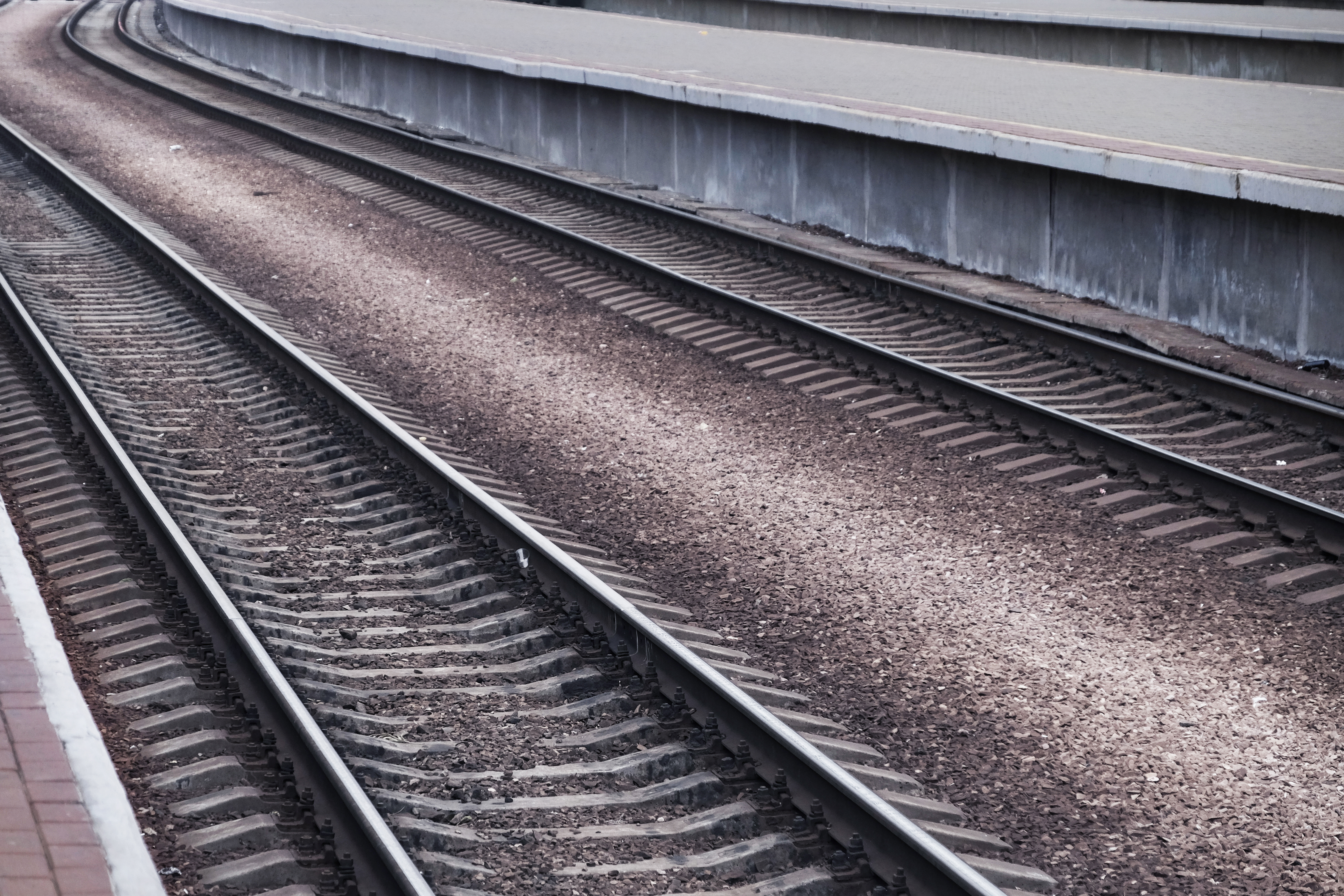 Rail siding infrastructure at the terminal